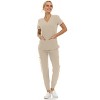 Saint Scrubs Womens 9-Pocket Medical Uniform Set- V-Neck Stretch Top with Seven Pocket Jogger Scrub Pant - 3 of 4
