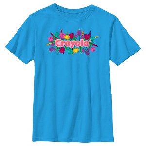 Boy's Crayola Floral Logo T-Shirt - 1 of 4