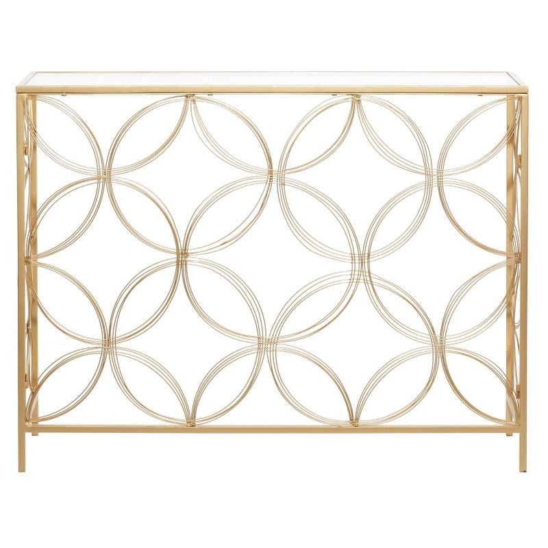 Contemporary Metal Console Table Gold - Olivia &#38; May, 6 of 18