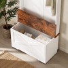 Mshliw Minimalist Wardrobe Hall Tree with Storage Cabinet Bench and Coat Rack with Hooks for Entryway Bedroom and Mudroom - 4 of 4