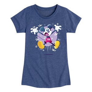 Girls' - Disney - Mickey Jump Fitted Short Sleeve Graphic T-Shirt - 1 of 4
