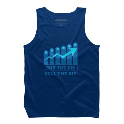 Men's Design By Humans Buy The Dip Sell The Rip By MadderTees Tank Top