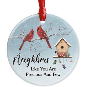 Lomsoe Neighbor Ceramic Ornaments Decor Christmas - Friendship Ornament Gift Neighbors Like You are Precious And Few Christmas Gift - 1 of 1
