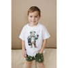 Kids Panda Graphic Print Short Sleeve Tee - Olive + Scout - 4 of 4