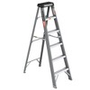 ALEXOUN 6 Step Ladder,Anti-Slip Step,6 Foot Fiberglass Step Ladder with Top Cap for Storing Tools,Durable,for Home or Warehouse, 250LBS Capacity,Gray - 2 of 4