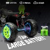 Coucheta PeakPursuit 24V Kids Electric ATV: 800W Dual Motor, 2-Seater, Bluetooth, Spring Suspension, Safety Knee Pads, 7Ah Battery - 3 of 4