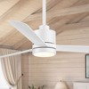 Airsurfer 52" Matte Black 3-Blade LED Ceiling Fan with Remote and Color-Changing Light - 3 of 4