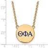Black Bow Jewelry 14k Yellow Gold Plated Sterling Silver Theta Phi Alpha Greek Life Necklace 18 Inch - 2 of 4