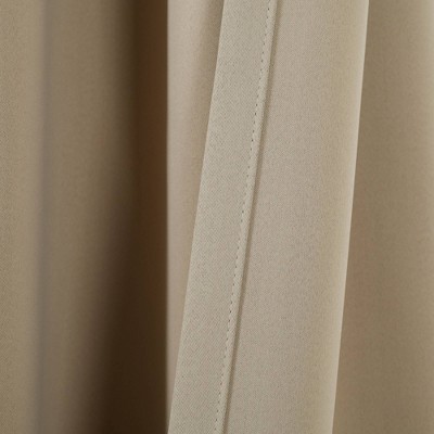 Mocha Greige Insulated Blackout Grommet Curtain Panels, 52" x 84"