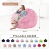 Itopfox Stuffed Animal Bean Bag Cover, Fluffy Plush Washable Chair with Side Pocket & Anti-Slip Bottom for Adults Kids Teens - 2 of 4