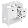 30"W Bathroom Vanity with/without Ceramic Sink Top, Bathroom Storage Vanity Cabinet with Drawer, White -ModernLuxe - image 2 of 4