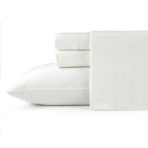 Pointehaven 180 GSM Brushed Cotton Solid Soft Flannel Deep Pocket Oversized Sheet Set - 1 of 4