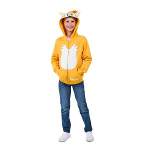 Sonic the Hedgehog Tails Cosplay Youth Boy Zip-Up Hoodie With Ears - 1 of 4