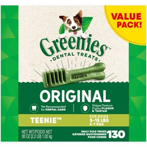 Greenies Teenie Chewy Dental Dog Treats Original Chicken - 1 of 4