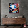 Notoriart Colorful Soccer Sneaker Splash Soccer Wall Art Framed - 2 of 4