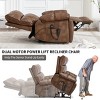 Dual Motor Infinite Position Power Lift Recliner Chair, PU Leather Heavy Duty Oversized Recliner with Heat Massage-3irtyhousy - 3 of 4