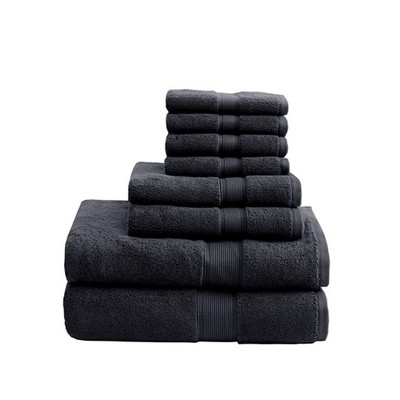 Gracie Mills Eulalia 800 GSM Cotton 8-Piece Antimicrobial Towel Set
