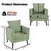 CAVINAS Accent Chairs for Bedroom, Modern Upholstered Armchair, Mid Century Fabric Lounge Chair, Comfortable Reading Chair with Wood Legs - 3 of 4
