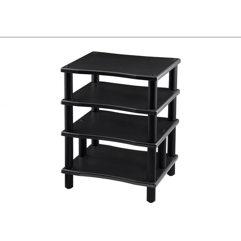 Monolith 4 Tier Audio Stand XL - Black, Open Air Design, Each Shelf Supports Up to 75 lbs., Perfect Way to Organize AV Components, 1 of 7