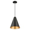 Livex Lighting Dulce 1 - Light Pendant in  Shiny Black/Polished Chrome - 3 of 4