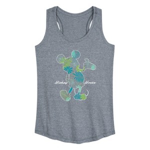 Women's - Disney - Tropical Fill Mickey Graphic Racerback Tank - 1 of 4