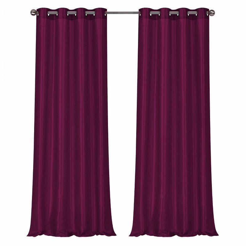 Kate Aurora Artisan Lightweight Transparent Faux Silk Sheer Grommet Single Curtain Panel, 5 of 7