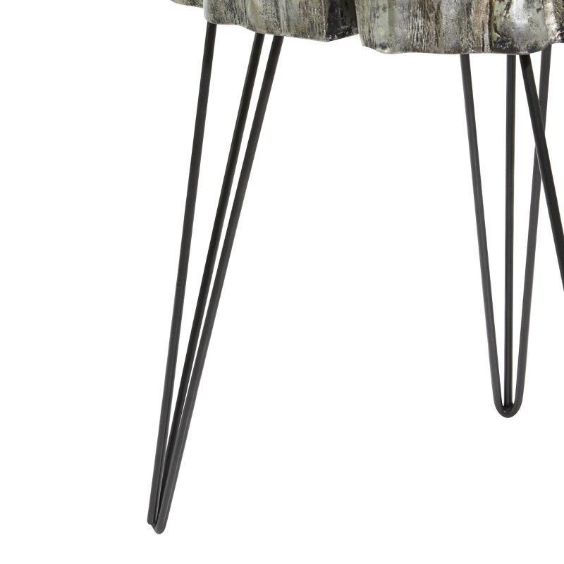 Modern Polystone and Metal Accent Table - Olivia &#38; May, 3 of 15