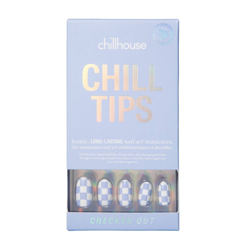 Chillhouse Chill Tips Nail Art Press Ons - Checked Out, 1 of 8
