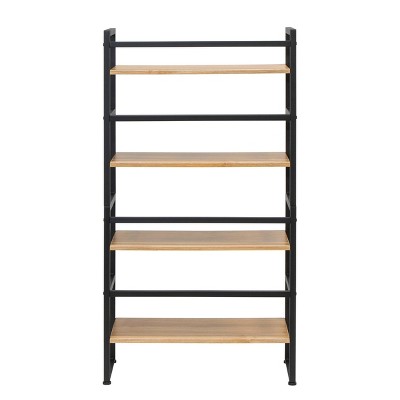 47.5" 4 Shelf or 2 Shelf Stackable Bookshelf Graphite Black/Ashwood - Calico Designs