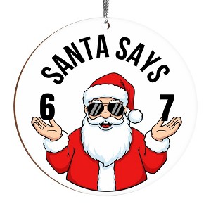 67 Meme Funny Christmas Ornaments 2025, 6 7 Ornament, Santa Ornaments for Christmas Tree - 1 of 4
