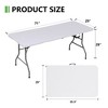 SUGIFT 6ft Folding Table for Indoor Outdoor Camping Party , White - 4 of 4
