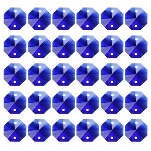 Unique Bargains Crystal Pendants Octagon Beads for DIY Lamp Arts Crafts Decoration 60 Pcs - 1 of 4