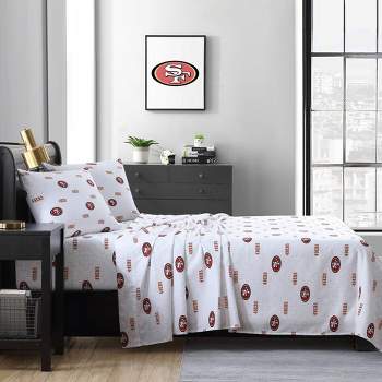 NFL San Francisco 49ers Scatter Bedding Sheet Set - Full
