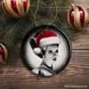 Chilling Bride of Frankenstein Santa Ornament, Gothic Themed Halloween Christmas Gift and Decor| OrnamentallyYou - 4 of 4