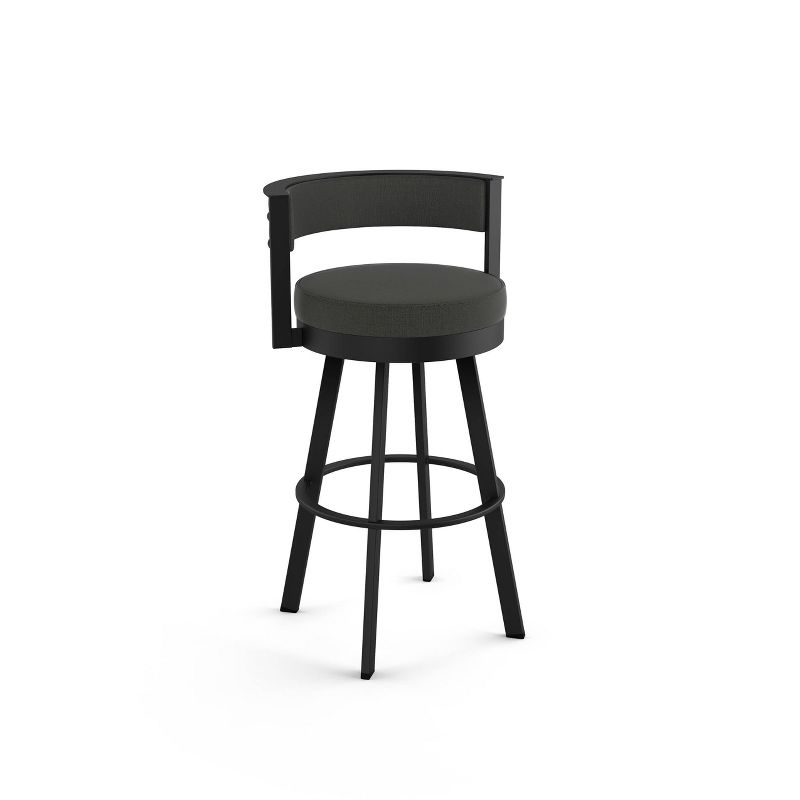 Amisco Browser Upholstered Counter Height Barstool Gray/Black, 5 of 8
