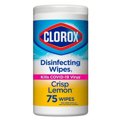 Clorox Disinfecting Wipes Bleach Free Cleaning Wipes - Crisp Lemon - 75ct