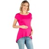 Maternity Scoop Neck High Low Top - 24seven Comfort Apparel™ - 2 of 4