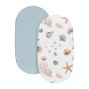 Sweet Jojo Designs Boy, Girl, Unisex/Gender Neutral Baby Bassinet Fitted Sheets Set Seashells Multicolor 2pc - 2 of 4