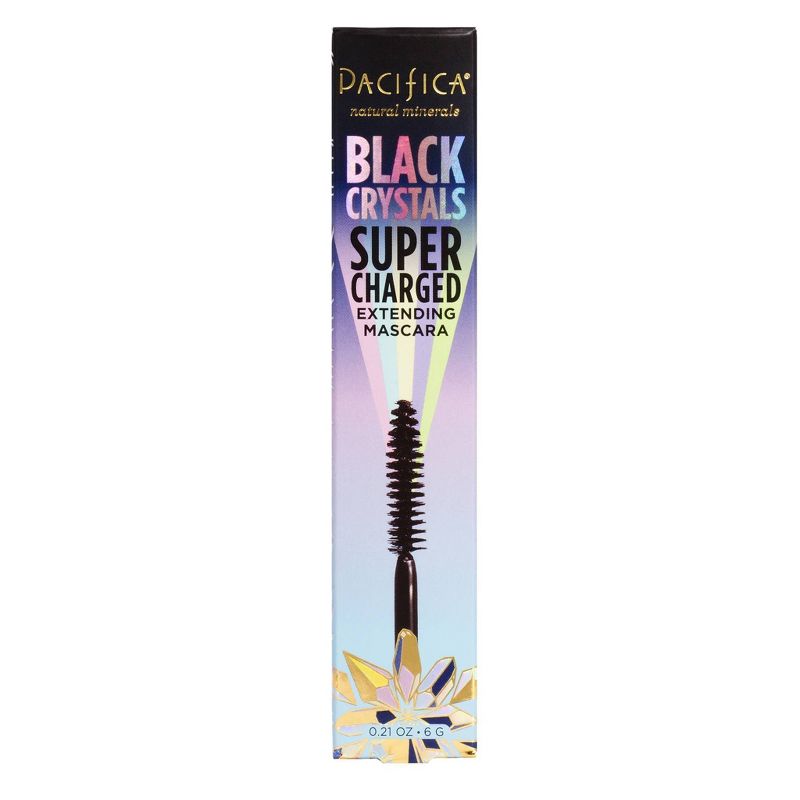 Pacifica Black Crystals Supercharged Extending Mineral Mascara Black Beauty - 0.25oz, 5 of 9