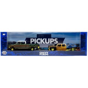 M2 Machines Chase 1973 Chevrolet Cheyenne Super 30 Dually Bedless & 1975 Chevrolet Silverado 30 4x4 Auto Haulers R90 - 1 of 3