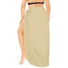 LA LEELA Women's Beachwear Swimsuit Summer Vacation Holiday Bikini Cover Up Spaghetti Strap Backless Swimwear - 2 of 4