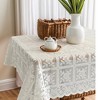Unique Bargains Polyester Square  Lace Tablecloths with Floral Design for Weddings Birthday Party Decoration - 4 of 4