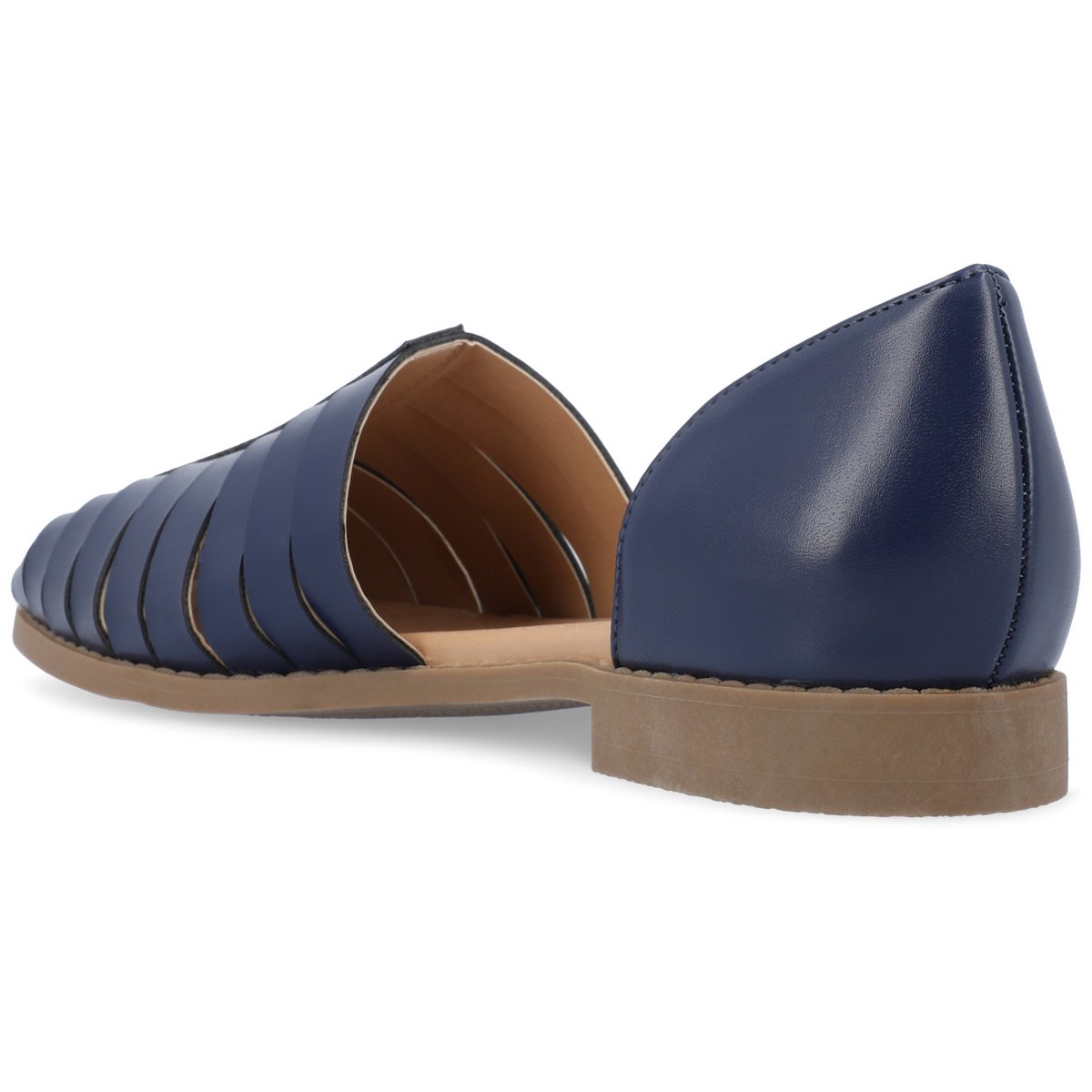 Обувь Journee Collection Women's Anyah Ankle Cuff Slip On Almond Toe Flats Blue 8 — фото 7