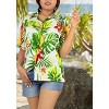HAPPY BAY Button Down Shirt for Women Short Sleeve Hawaiian Tops Vacation Button Up Summer Beach Party Dress Shirts Colorful for Women - 3 of 4
