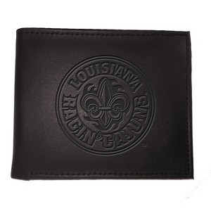 Evergreen NCAA Louisiana Ragin' Cajuns Black Leather Bifold Wallet Officially Licensed with Gift Box - 1 of 1
