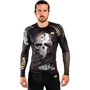 Venum Skull Long Sleeve Rashguard - Black - 1 of 2