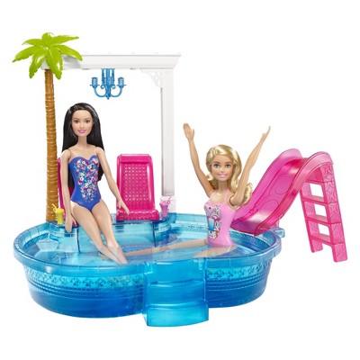 Barbie Glam Pool With Water Slide 