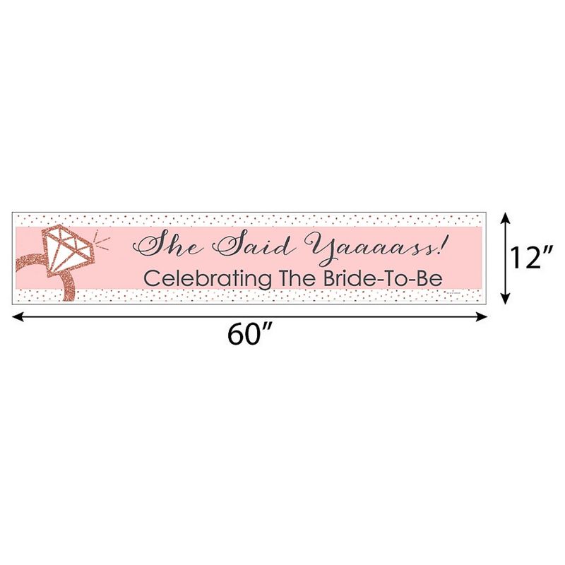 Big Dot of Happiness Bride Squad - Rose Gold Bridal Shower or Bachelorette Party Decorations Party Banner, 2 of 7