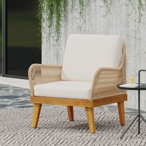 Modern Outside Willowbrook Club Chair-Christopher Knight Home - 1 of 4