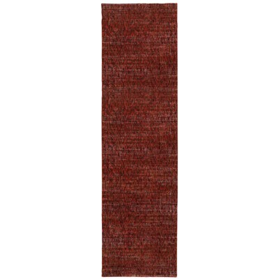 Oriental Weavers Atlas 8033K Red/ Rust Indoor Area Rug - 2'3" x 8'